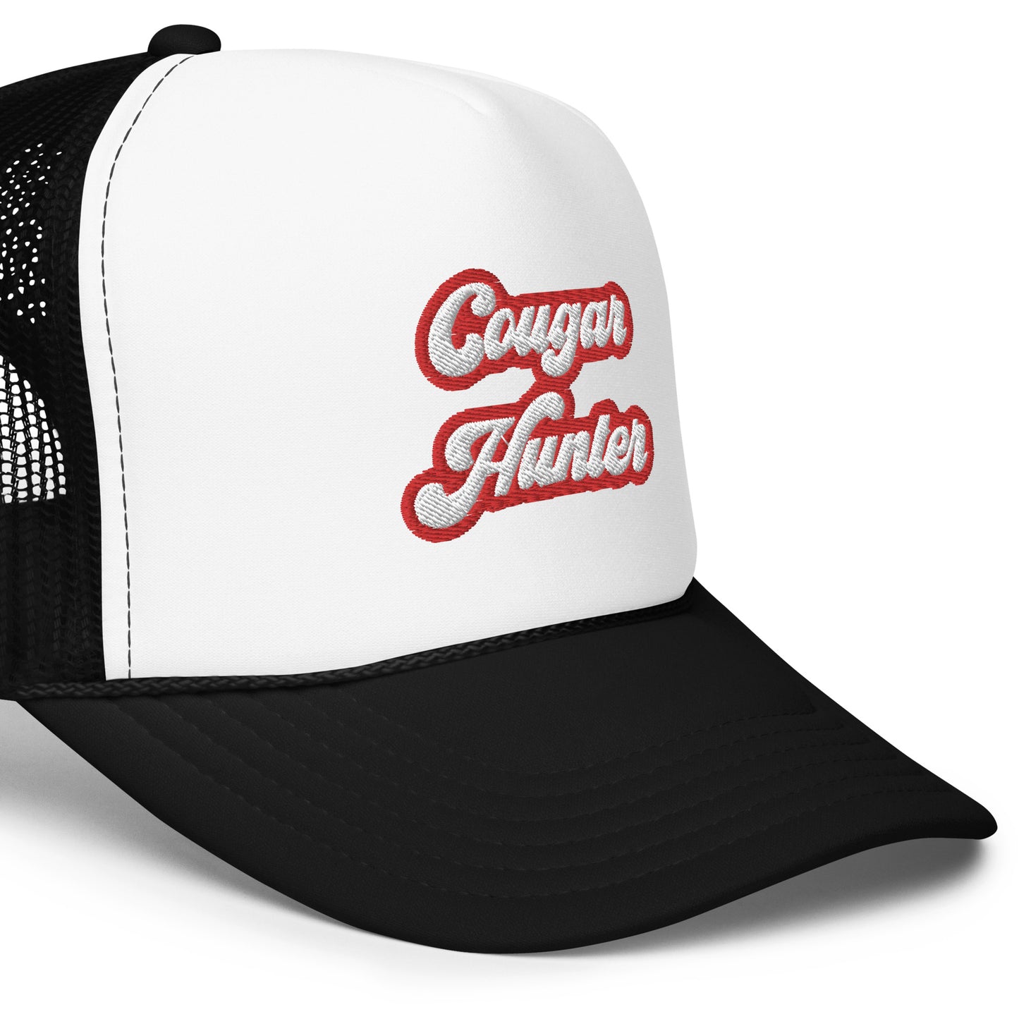 Cougar Hunter Hat Womens Retro Dad Hats for Men Pigment Black